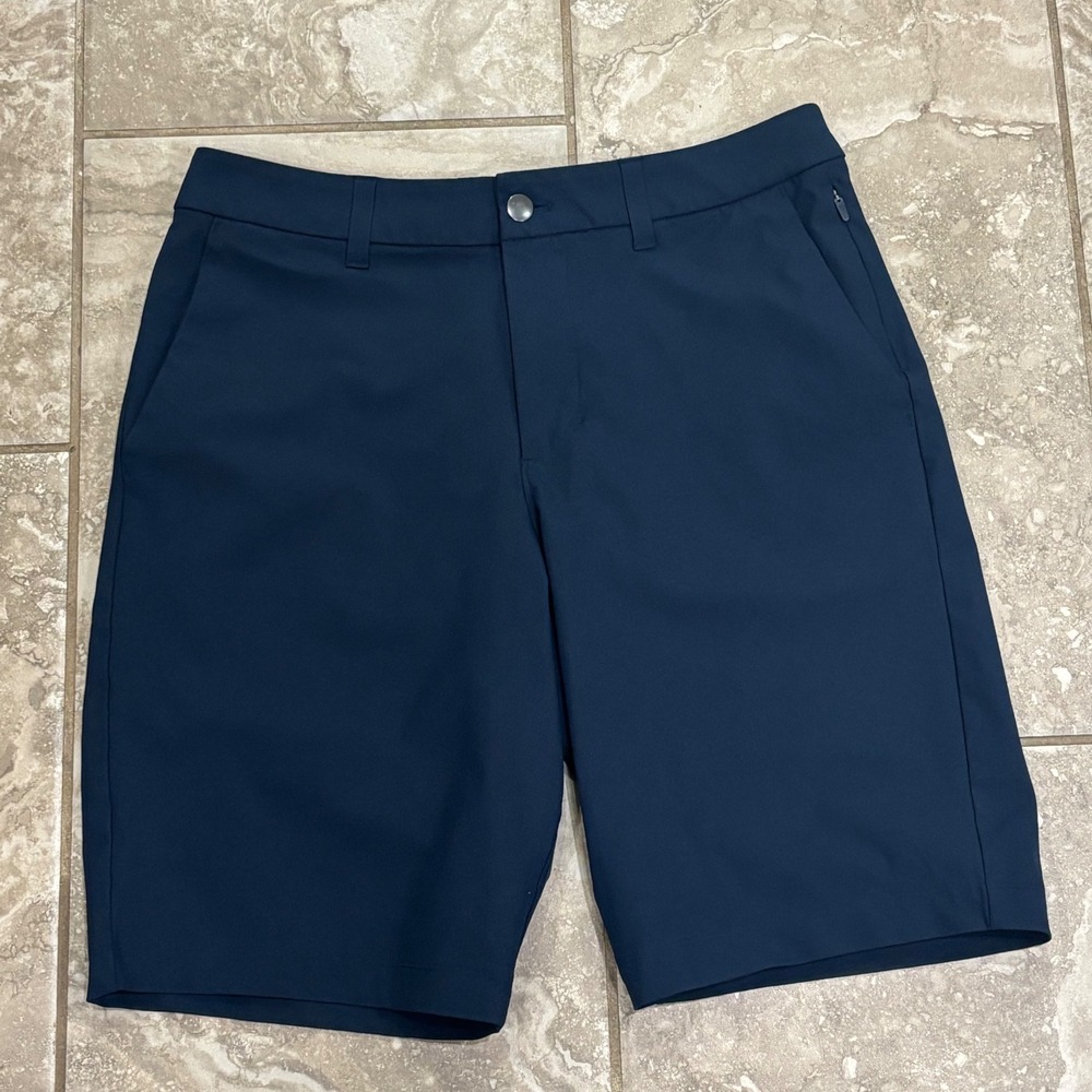 Lululemon Commission Golf Shorts Mens 30 Navy Blue 9 Inch Inseam Chino Style